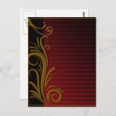 Elegant Scroll Design Briefkaart (Voorkant / Achterkant)
