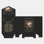 Elegant Scroll + Gold Dots Congratulation Class of Bedankdoosjes (Ongevouwen)