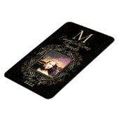 Elegant Scroll + Gold Dots Congratulation Class of Magneet (Linkerzijde)