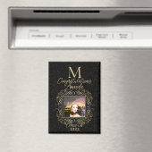 Elegant Scroll + Gold Dots Congratulation Class of Magneet (Insitu (Vaatwasser))