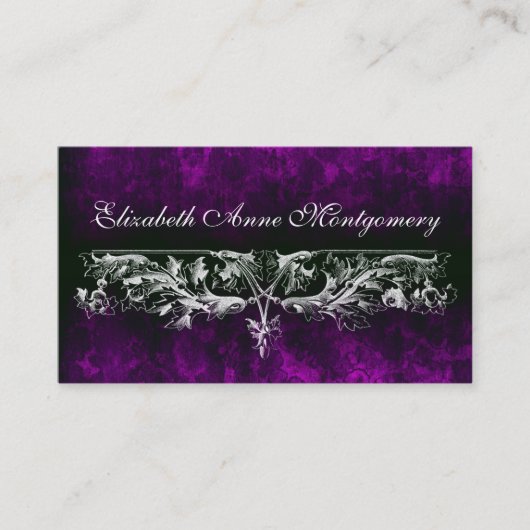 Elegant   Scroll Professional Visitekaartjes (Voorkant)