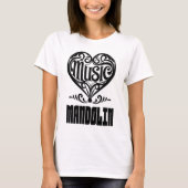 Elegant scrolled hart voor mandoline liefhebbers t-shirt (Voorkant)