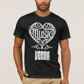 Elegant Scrolled Heart for Veena Lovers T-shirt (Voorkant)