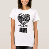 Elegant Scrolled Heart for Veena Lovers T-shirt (Voorkant)
