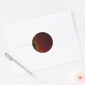 Elegant scrollontwerp ronde sticker (Envelop)