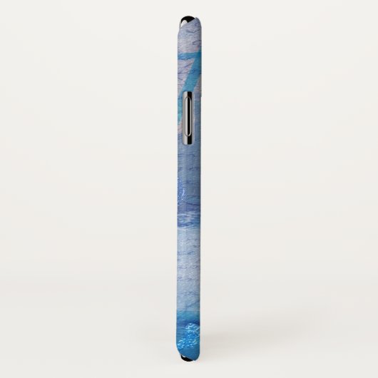 Elegant Seahorse Blue Ocean Waves Case-Mate iPhone Case (Achterkant / rechts)