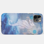 Elegant Seahorse Blue Ocean Waves Case-Mate iPhone Case (Achterkant (horizontaal))