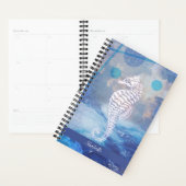 Elegant Seahorse Blue Ocean Waves Name Planner (Display)