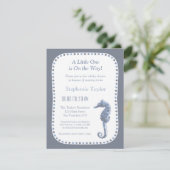Elégant Seahorse Ocean Baby Shower Invitations (Debout devant)
