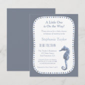 Elégant Seahorse Ocean Baby Shower Invitations (Devant / Derrière)