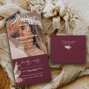 Elegant Seal en Send Boho Het Huwelijk Van All In One Uitnodiging