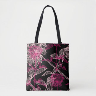 elegant seamless pattern with decorative pink rose draagtas