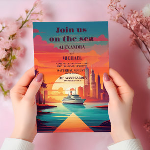 Elegant Seascape Beach Cruise bruiloft Kaart
