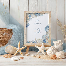 Elegant Seashell Border Wedding Kaart