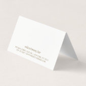 Elegant Seashell Spa Salon Cadeaubon Visitekaartjes (Achterkant)