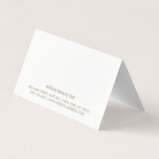 Elegant Seashell Spa Salon Cadeaubon Visitekaartjes (Achterkant)