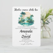 Elegant Seaside Beach Wedding Invitation (Debout devant)
