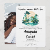Elegant Seaside Beach Wedding Invitation (Devant / Derrière)