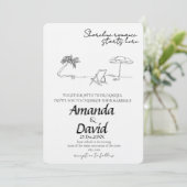 Elegant Seaside Beach Wedding Invitation (Debout devant)
