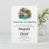 Elegant Seaside Beach Wedding Invitation (Debout devant)