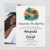 Elegant Seaside Beach Wedding Invitation (Devant / Derrière)