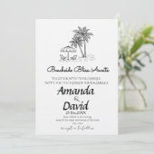Elegant Seaside Beach Wedding Invitation (Debout devant)
