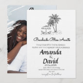 Elegant Seaside Beach Wedding Invitation (Devant / Derrière)