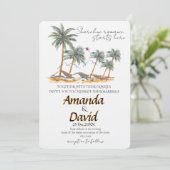 Elegant Seaside Beach Wedding Invitation (Debout devant)