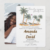 Elegant Seaside Beach Wedding Invitation (Devant / Derrière)