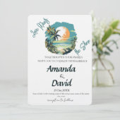 Elegant Seaside Beach Wedding Invitation (Debout devant)