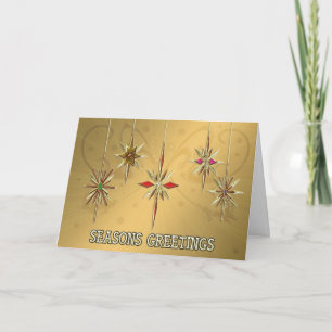 Elegant Seasons Greetings-kaart met versieringen Feestdagen Kaart