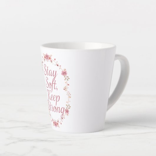 Elegant Self Love and Resilience Saying Latte Mok (Rechterhoek)