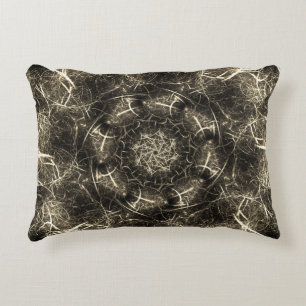Elegant Sepia Fractal Pillow Accent Kussen