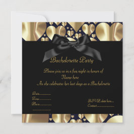 ELEGANT SEPIA hart BACHELORETTE INVITATIE Kaart