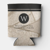 Elegant Sepia Toned Crack Stones Blikjeskoeler (Voorkant)