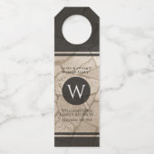 Elegant Sepia Toned Crack Stones Flessenhanger (Achterkant)