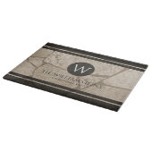 Elegant Sepia Toned Crack Stones Snijplank (Hoek)