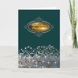 Elegant Sequin Ramadan Mubarak Kaart