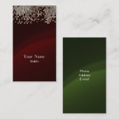 Elegant Sequins Maroon Visitekaartje (Voorkant / Achterkant)