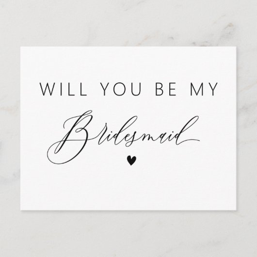 élégant serez-vous ma carte de demoiselle d'honneu (Devant)