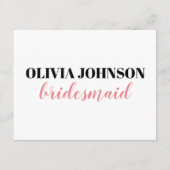 Élégant Serez-Vous Ma Carte De Maitre D'Épouse (Dos)