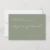 Élégant Serez-Vous Ma Carte De Proposition De Maît (Dos)