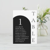 Élégant Serif Minimal Numéro de table Seating Char (Debout devant)