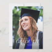 Elegant Serif Photo Afstuderen Announement Aankondiging (Voorkant)