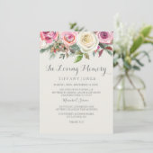 Élégant service de Faire-part commémoratif White R (Debout devant)