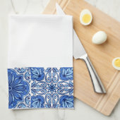 Élégant Serviette à Plat Floral Marocain (Quart Plié)