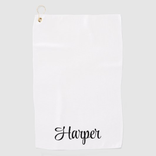 Élégant serviette de golf professionnelle monogram (Devant)