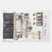 Élégant serviette de thé peint à la main (Horizontal)