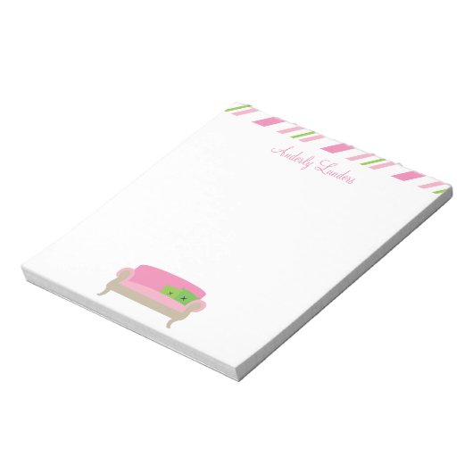 Elegant Sette Sofa Gepersonaliseerd Notitieblok (Gedraaid)