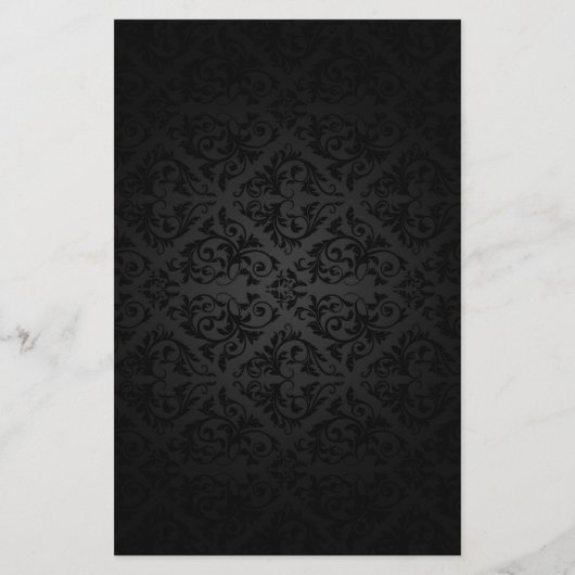 Elegant Shadow Damask Beauty Salon Flyer (Achterkant)